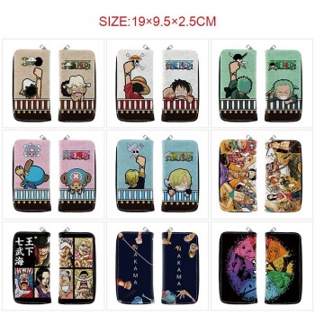 One Piece anime long zipper wallet purse