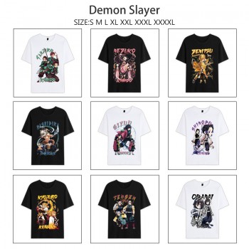 Demon Slayer anime summer short sleeve cotton t-shirts