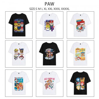 Paw Patrol anime summer short sleeve cotton t-shirts