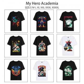My Hero Academia anime summer short sleeve cotton t-shirts
