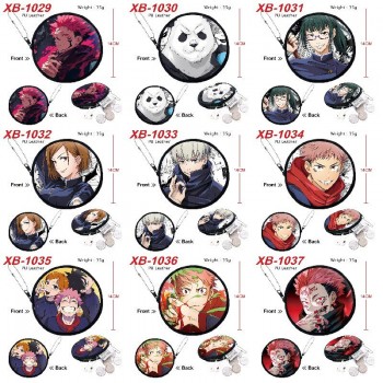 Jujutsu Kaisen anime pu zipper round wallet coin purse