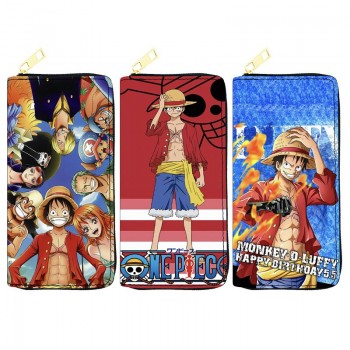 One Piece anime zipper long wallet purse
