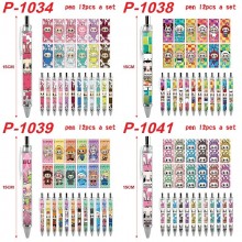 Labubu anime ballpoint pen ball pens(12pcs a set)