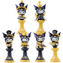 6Pcs/set Sanrio Kuromi chess series anime figures(OPP bag)