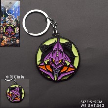 EVA anime alloy movable key chain