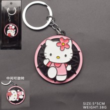 Hello Kitty anime alloy movable key chain