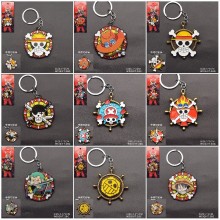 One Piece anime alloy movable key chain