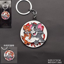 Tom and Jerry cat anime alloy movable key chain