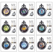 Princess Snow White Belle Mulan Mermaid anime small necklace pocket watch