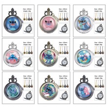 Stitch anime small necklace pocket watch