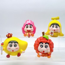 4Pcs/set Crayon Shin-chan fruits anime figures(OPP bag)