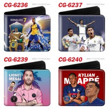 Football star Messi Ronaldo wallet purse
