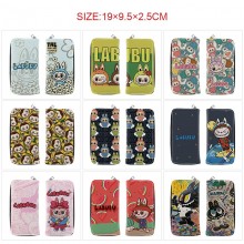 Labubu anime long zipper wallet purse