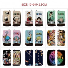 One Piece anime long zipper wallet purse