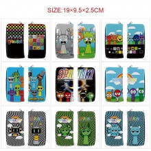 Sprunki Incredibox game long zipper wallet purse
