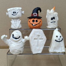 6pcs/set Halloween Ghost Mummy Clockwork Girl Pumpkin figures(OPP bag)