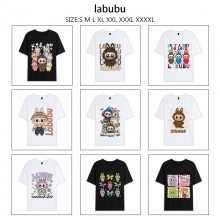 Labubu anime summer short sleeve cotton t-shirts