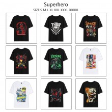 Super Hero Iron Spider-man Super Man Batman summer short sleeve cotton t-shirts