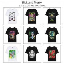 Rick and Morty anime summer short sleeve cotton t-shirts