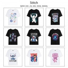 Stitch anime summer short sleeve cotton t-shirts