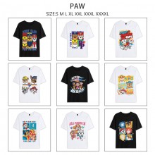 Paw Patrol anime summer short sleeve cotton t-shirts