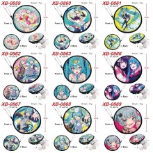 Hatsune Miku anime pu zipper round wallet coin purse