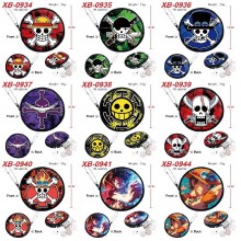 One Piece anime pu zipper round wallet coin purse