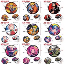 Naruto anime pu zipper round wallet coin purse