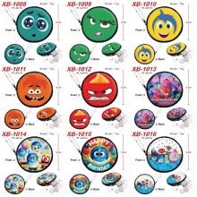 Inside Out anime pu zipper round wallet coin purse