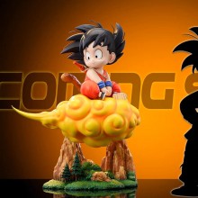 Dragon Ball Son Goku sitting on somersault cloud a...