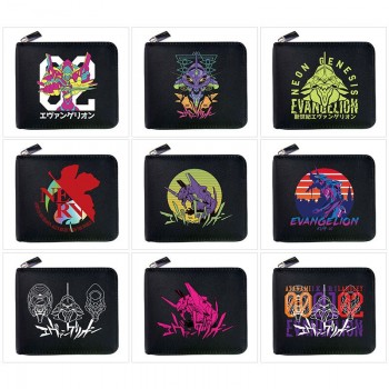 EVA anime zipper wallet purse