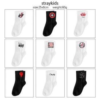 Straykids star mid length cotton socks