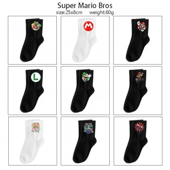 Super Mario anime mid length cotton socks