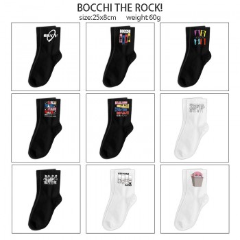 Bocchi The Rock anime mid length cotton socks