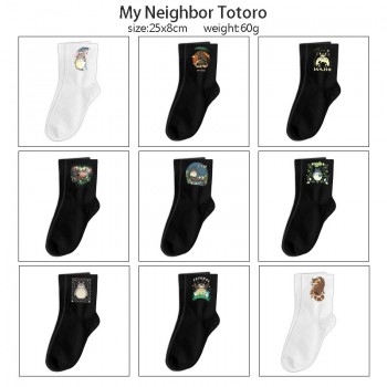 Totoro anime mid length cotton socks