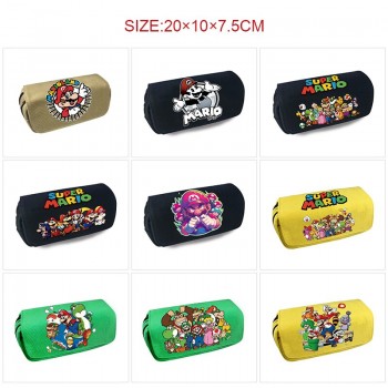 Super Mario anime canvas pen case pencil bags