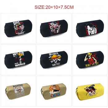 One Piece anime canvas pen case pencil bags