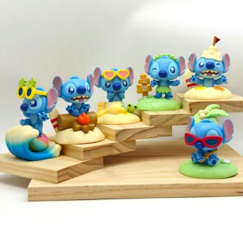6pcs/set Sandbeach Series Stitch Anime Figures(OPP bag)