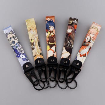 Genshin Impact Lanyard for Keys ID Card USB Badge Holder Wrist Straps