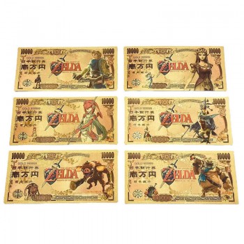 The Legend of Zelda game coin gold banknotes(price for 1pcs)