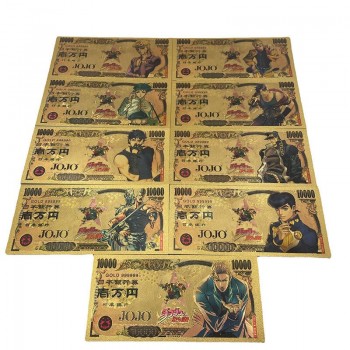 JoJo's Bizarre Adventure anime coin gold banknotes(price for 1pcs)