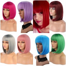 Halloween Synthetic Straight Party Women Bob Cospl...