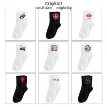 Straykids star mid length cotton socks