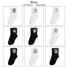 Bluey anime mid length cotton socks
