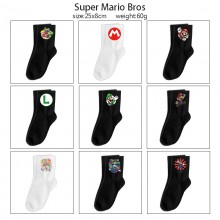 Super Mario anime mid length cotton socks