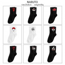 Naruto anime mid length cotton socks