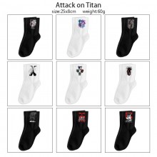 Attack on Titan anime mid length cotton socks