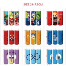 Inside Out anime coffee water bottle cup with stra...