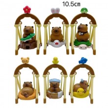 6pcs/set Capybara swing anime figures(OPP bag)