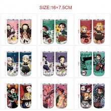 Demon Slayer anime coffee water bottle cup with st...